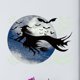 thumbnail image 2 of Calcomanías de pared Soledad de Halloween PVC 30 cm x 24 cm, 2 of 6