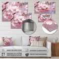 thumbnail image 4 of Designart "Minimalist Elegance in Pink Cherry Blossoms IV" Floral Metal Art Living Room, 4 of 5