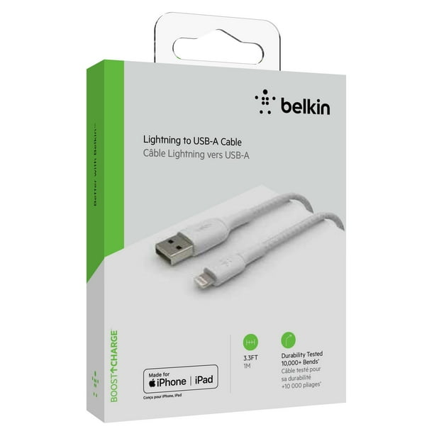 Cable Lightning a USB-A 1M Blanco BOOSTâCHARGE⢠Belkin CAA002bt1MWH