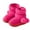 Hot Pink, variant on Cethrio Girls Cozy Boots, Ankle-High Warm Zipper Non-slip Winter Snow Boots Pink Size 13（Little Kids)