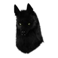 thumbnail image 4 of Sombrero de cabeza de lobo husky, gorro de cosplay, accesorio de disfraz de felpa suave, sombrero de cabeza de animal para Negro, 4 of 9