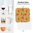 thumbnail image 6 of Kdxio Daisy maple fall Funny Coasters,4 Pcs Leather Coasters,Housewarming Gifts,Protect Furniture from Water Marks Scratch and Damage, 6 of 6