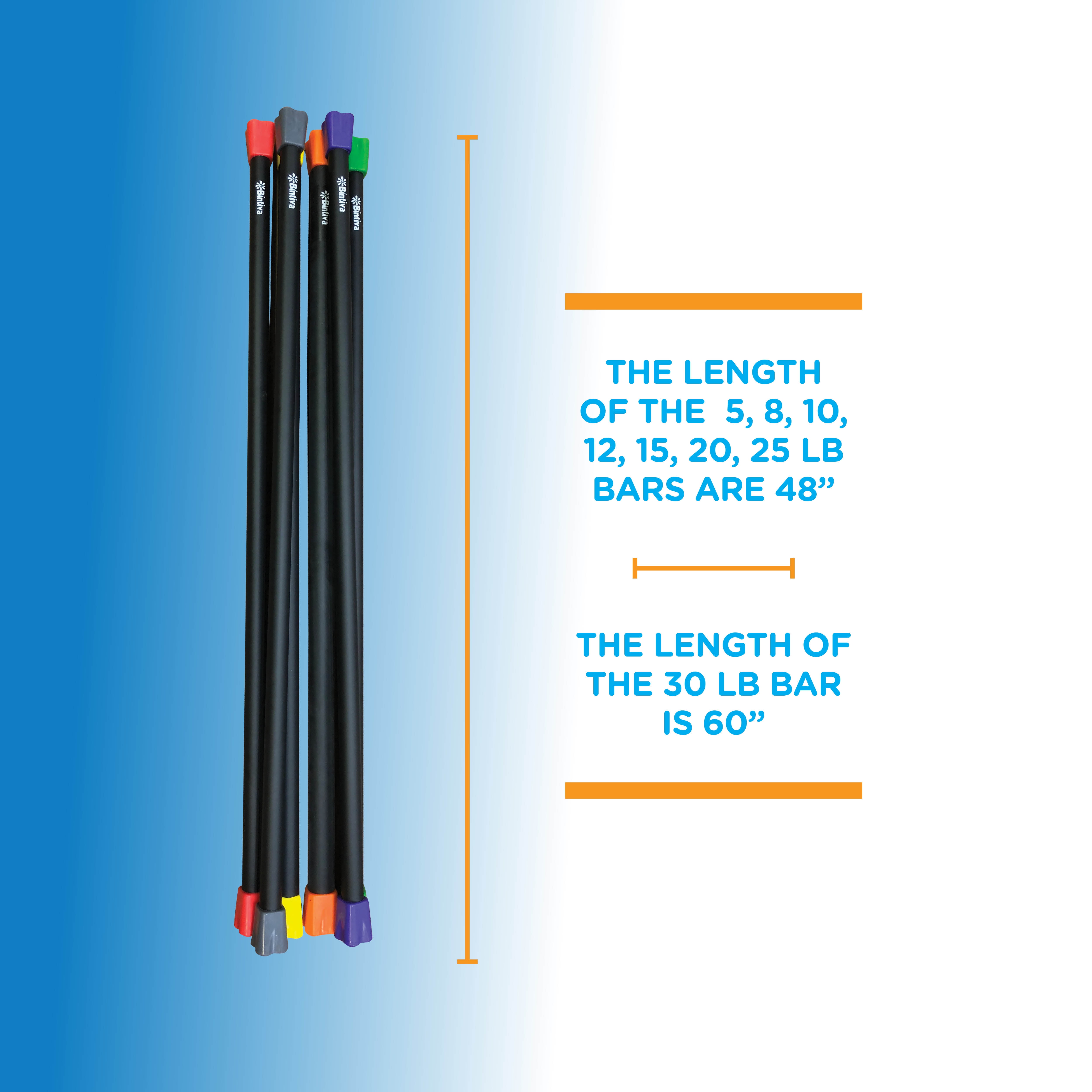 Bintiva Workout Bar Padded Exercise Weighted Total Body Bar 8