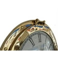 thumbnail image 4 of Brass Porthole Clock 12" - Brass Port Hole - Decorative Port Hole - Nautical Cl, 4 of 6
