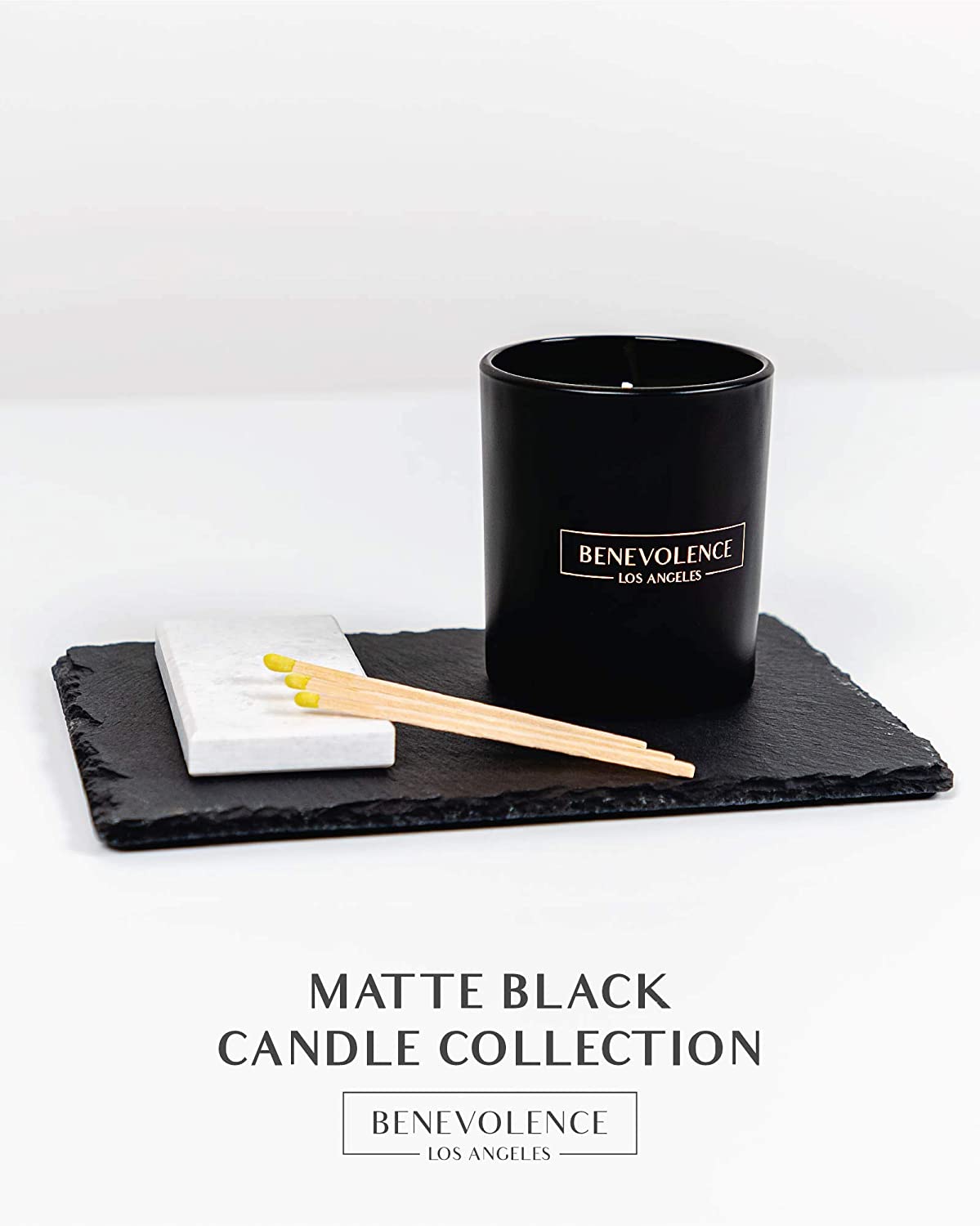 Benevolence LA Matte Black Scented Candles - Rose & Sandalwood (8 oz) - image 4 of 6
