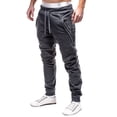 thumbnail image 3 of LEEy-world Work Pants for Men Men's Drawstring Cotton Linen Pants Casual Elastic Waist Yoga Summer Pants Dark Gray,M, 3 of 3