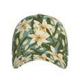 thumbnail image 2 of Kdxio Unisex Lilies Flowers Pattern Baseball Cap Unisex Washed Classic Adjustable Hat, 2 of 8