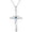 C.Blue-March, variant on 925 Sterling Silver Cross Necklace for Women Men 5A CZ Birthstone Necklaces 14K Gold Plated or Rose Gold Necklace for Festival, Vacation or Holiday