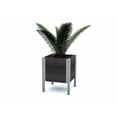 thumbnail image 5 of Vita Urbana 17"L x 17"W x 22"H Vinyl Raised Planter, Slate Gray, VT17610, 5 of 6