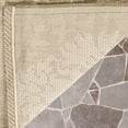 thumbnail image 5 of Safavieh Courtyard Jessie Damask Indoor/Outdoor Area Rug, Natural/Olive, 5'3" x 7'7", 5 of 11