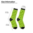 thumbnail image 2 of Fuzoiu Lime green glitter Print Kids Socks For Boys Girls,Grip Crew Socks with Non Slip,Lightweight Stretch Crew Socks,Toddlers Crew Boot Socks, 2 of 5