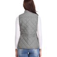 thumbnail image 4 of Xyxonk Puffer Vest Women Fall 2025 Quilted Jacket Zip-Up Sleeveless Outwear Vests Lightweight Stand Collar Coats With Pocket,Gray XL, 4 of 4