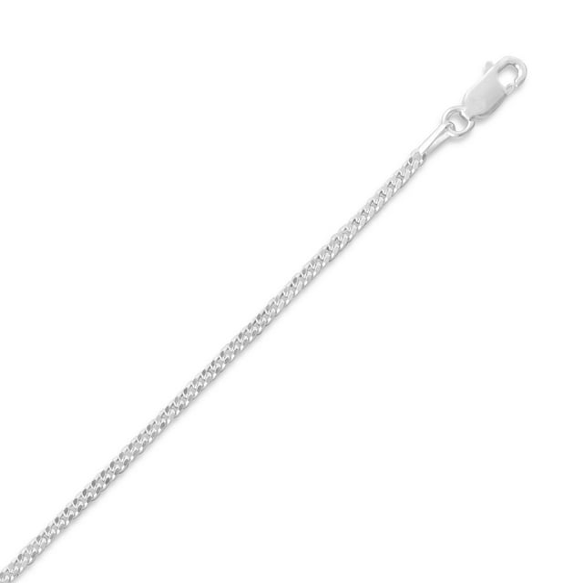Collier Chaîne Gourmette en Argent Sterling 2 mm