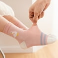 thumbnail image 6 of Krdevn Kids' Cotton Ankle Socks - 5-Pack Breathable Summer Socks for Boys & Girls, Soft Thin Everyday Socks with Non- Grips,Size:S, 6 of 6