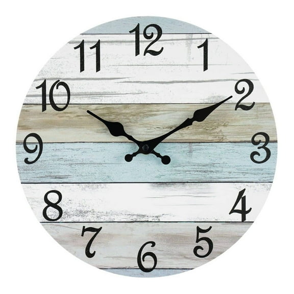 DESIGNICE Wall Clock,Elegant Wood Grain Design Large Wall Clock,Battery-Operated Convenience Small Wall Clock,Style1