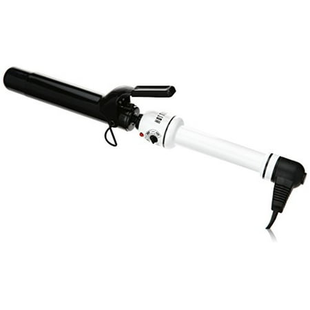 HOT TOOLS HTBW45 NanoCeramic Curling Iron, Black/White, 1 1/4 (Best Curling Iron For Damaged Hair)
