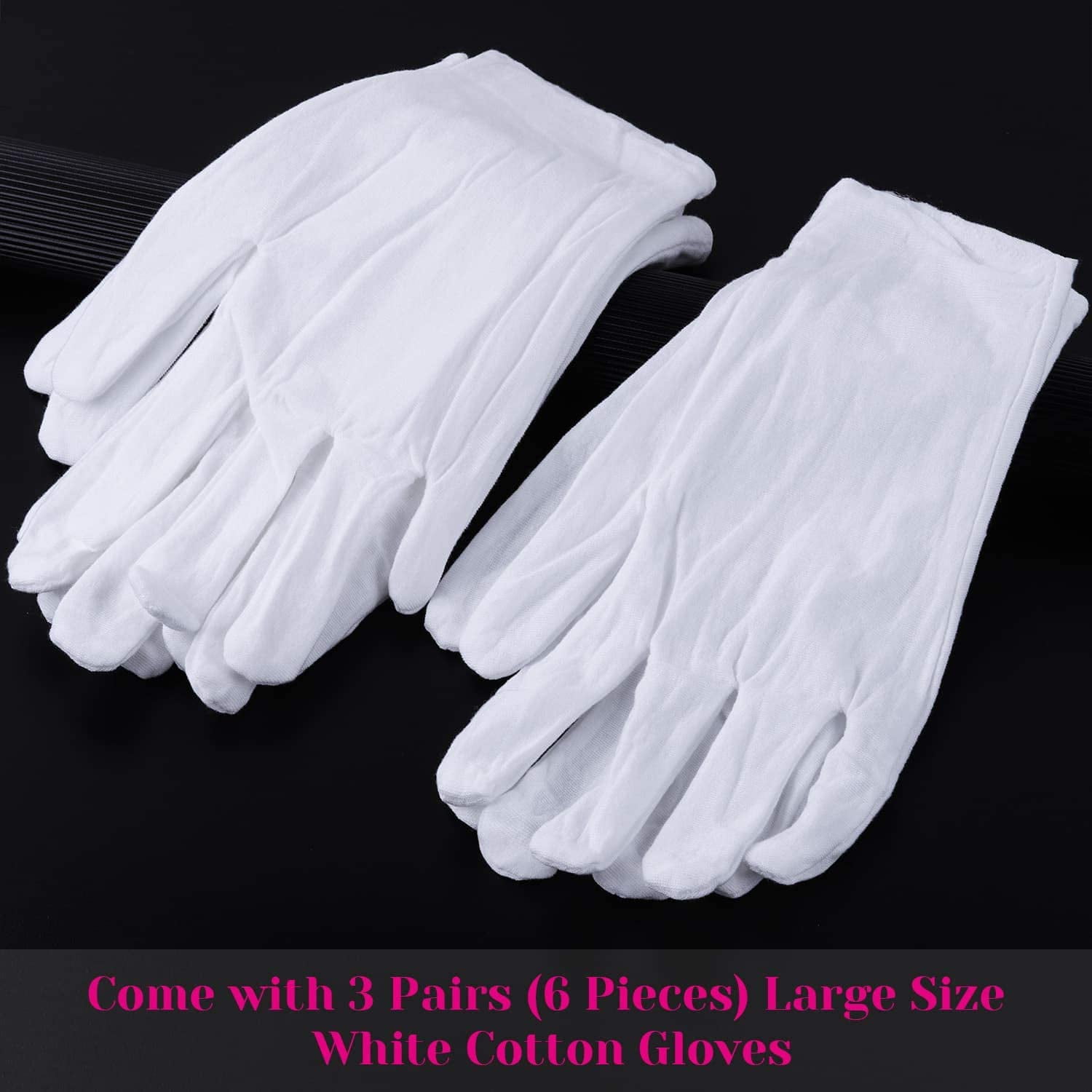 white usher gloves