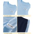 thumbnail image 4 of GYRATEDREAM Kids Boys Loose Athletic Sleeveless Tank Top T-Shirt and Active Shorts Set 2 Piece Boys Sportswear Lightweight and Breathable, 4 of 7