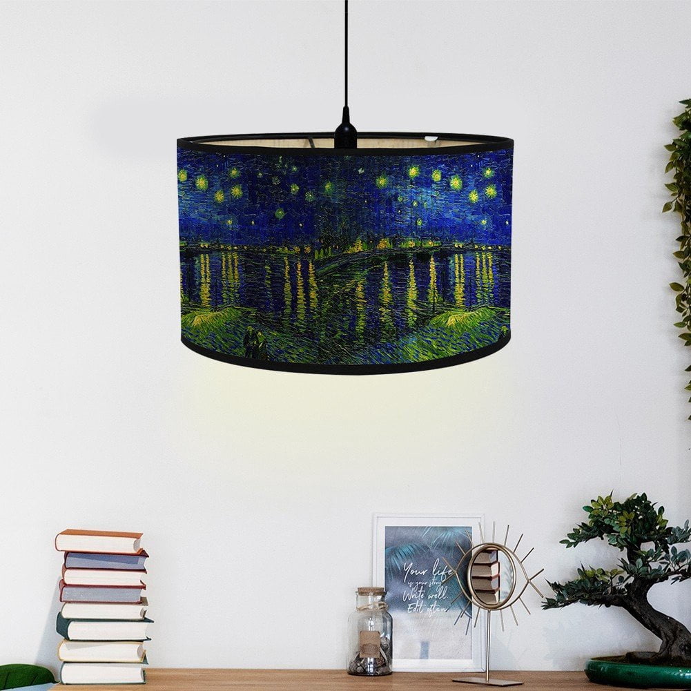 Round Lampshades, Vintage Drum Lampshade Pendant Lamp Shade Light Cover Home Decorative for Table Lamp, Bedside Lamp, Floor Lamp