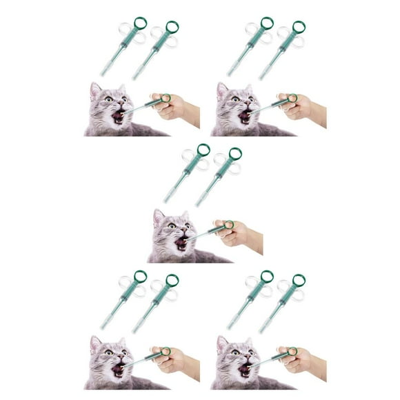methold 2pcs pet feeding tools kit universal convenient handheld safety household liquid dispensers pills shop feeder pushtype type2