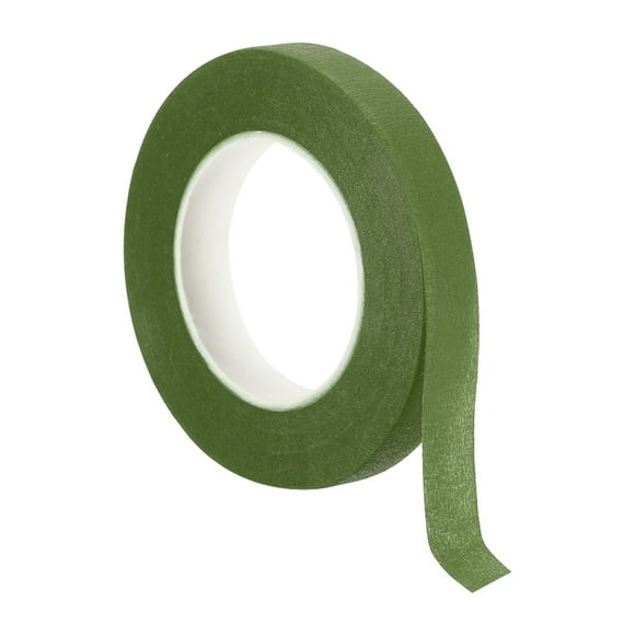 Cinta floral Uxcell de 30 yardas, cinta de florista, cinta de papel crepé para flores y ramos, verde hierba