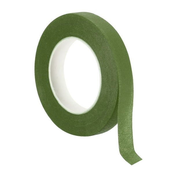Cinta floral Uxcell de 30 yardas, cinta de florista, cinta de papel crepé para flores y ramos, verde hierba