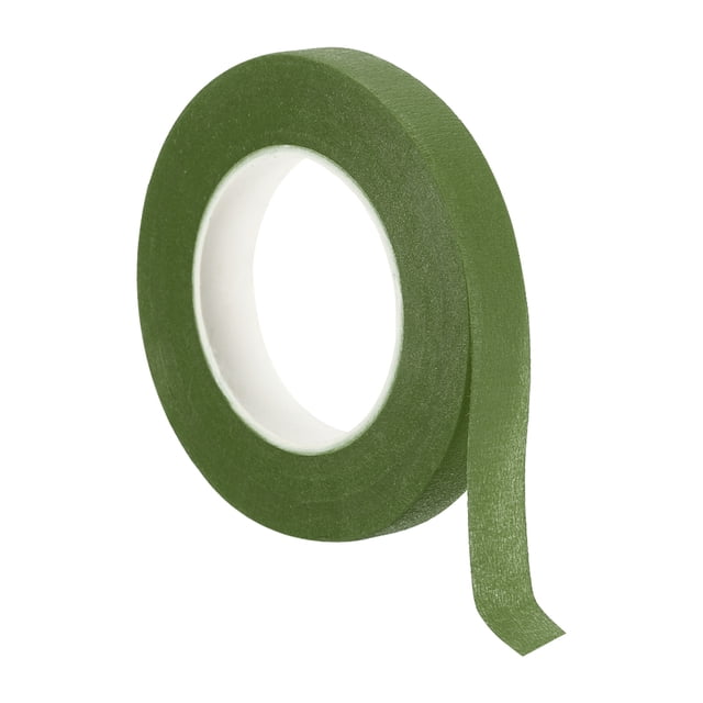 Cinta floral Uxcell de 30 yardas, cinta de florista, cinta de papel crepé para flores y ramos, verde hierba