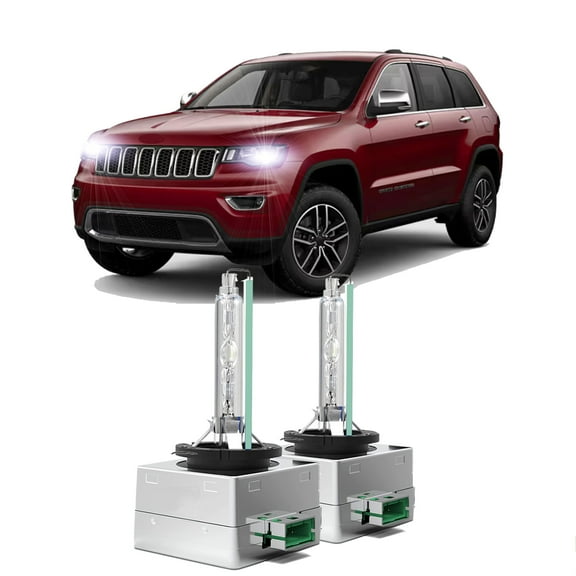 2PC D3S Xenon HID Headlight Bulbs 6000K 35W Compatible with 2014-2021 Jeep Grand Cherokee 2014-2018 Jeep Cherokee, D3S C1 Replacement Bi-Xenon Lights Headlamps