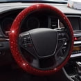 thumbnail image 2 of 38cm Universal Car SUV Breathable Anti-Slip Bling Rhinestones Steering Wheel Cover for Women Girl with Crystal Diamond Sparkling, black, 2 of 7
