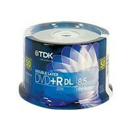 TDK Life on Record 8x DVD+R Double Layer Media (50 Pack Spindle)