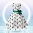 thumbnail image 2 of NIEWTR Robe pour Tout-Petites Fille Petite Fille Mignonne à Imprimé Sans Manches Robe d'Été Séchage Rapide Robe pour Voyages d'Été (Vert, 4-5 Ans), 2 of 8