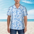 thumbnail image 2 of Pofeuu Winter Paisley Pattern Print Hawaiian Shirt for Men Sleeves Casual Button Down Summer Beach Dress Shirts T-Shirts,3X-Large, 2 of 7