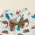 thumbnail image 5 of UAYOTSE Baby Boy's Summer Ensemble, a Linen Like Short Sleeve Button Down Shirt with Roomy Cargo Shorts 2PCS Set baby boy clothes(12-18 Months,Coffee), 5 of 6