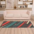 thumbnail image 2 of Yayeee Runner Rug for Bedroom 2'x6' Machine Washable Hallway Non Slip Mat, Green Stars Abstract, 2 of 8