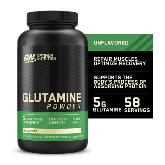 Optimum Nutrition, Glutamine Powder, Unflavored, 10.6 oz, 58 Servings