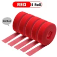 thumbnail image 1 of 5m/roll Cable Ties Reusable Loop Bundle Self Adhesive Fastener DIY Accessories Nylon Strap Organizer Clip Wire Holder Management Red x 5 rolls Width 20mm, 1 of 5
