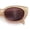 Beige - Brown, variant on SA106 Womens Chunky Cat Eye Sunglasses Wide-Fit Retro Beveled Frame UV400 / Tortoise Frame - Brown Lens