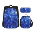 thumbnail image 1 of Disketp Blurred Star Snow Christmas Mochila Estampada de Gran Capacidad con Lonchera y Estuche, Set de 3 Piezas para Estudiantes, 1 of 7