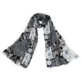 thumbnail image 2 of Premium Elegant 3-Tone Floral Design Scarf Wrap Shawl Stole, 2 of 3