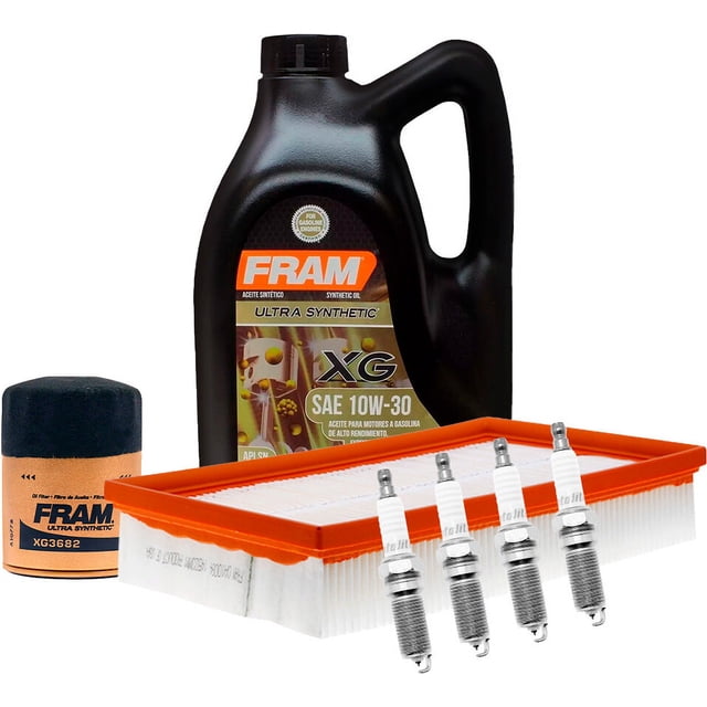 Kit De Afinación Con Aceite 10W30 Sintético, Bujías Iridio, Filtro De Aire Y Filtro Para Aceite Sintético 7 Piezas Compatible con Mazda 6 L4 2.5L DE 2009 A 2013