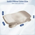 thumbnail image 3 of Satin Pillowcase for Zelimun Cervical Pillow, Ergonomic Case, Smooth & Soft Sleeping Pillowcase, Champagne Pillow Cover with Zipper, 3 of 6
