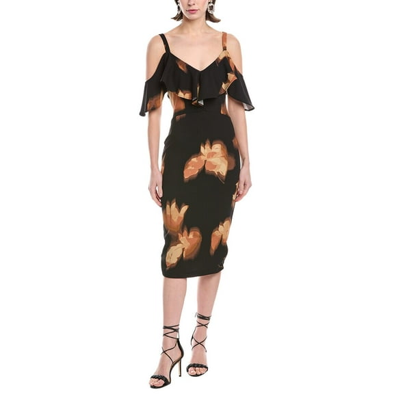 RACHEL Rachel Roy womens Marcella Midi Dress, XL, Black