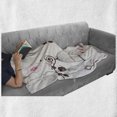 thumbnail image 6 of Vintage Soft Flannel Fleece Throw Blanket, Bird Cages and Keys Hanging from Swirling Rose Branches Doves, Cozy Plush for Indoor and Outdoor Use, 70" x 90", Dark Brown Pale Pink, by Ambesonne, 6 of 6