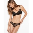 thumbnail image 2 of Victoria's Secret Women Fishnet Underwire Padded Push Up Bra Black 34D, $70 NWT, 2 of 6