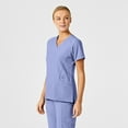 thumbnail image 4 of Wink W123 Women's Stylized V-Neck Scrub Top, Ceil Blue, L Womens, 4 of 6
