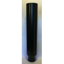 5" Inlet x 7" Outlet x 36" Tall FLAT BLACK Flat Top Diesel Exhaust Stack Pipe (Weld On)