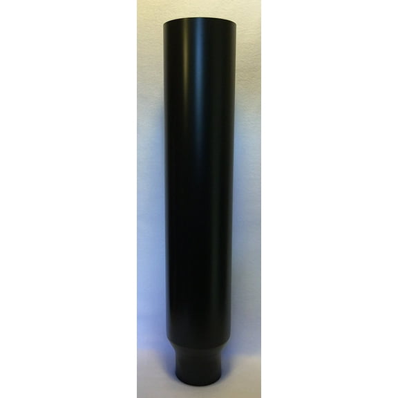 5" Inlet x 7" Outlet x 36" Tall FLAT BLACK Flat Top Diesel Exhaust Stack Pipe (Weld On)