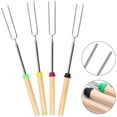 thumbnail image 3 of Long BBQ Skewers, 8 Pieces Extendable Roasting Sticks, Fire Marshmallow Roasting Sticks, U-Shape Hot Dog Fork with Storage Bag (12-32 Inches), 3 of 5