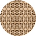 thumbnail image 1 of Ahgly Company Indoor Round Patterned Saddle Brown Area Rugs, 3' Round, 1 of 1