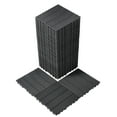 thumbnail image 1 of VEVOR Carreaux de Terrasse Emboîtables, Lot de 36, 12"x12 Pouces, Plastique pour Porche, Gris Foncé, 1 of 9